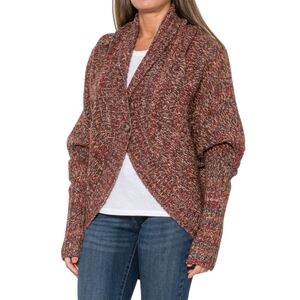 Prana Oversized Dolman Sleeve Cardigan Sweater-Brown- Medium